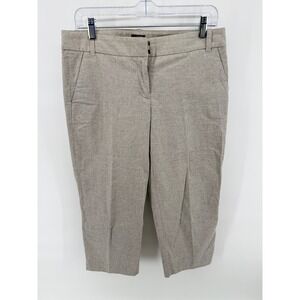 J.Crew City Fit Cropped Pants Womens 4 Gray Tan Cotton Chino Trousers RN77388